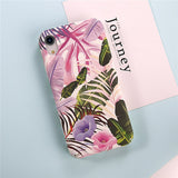Ottwn Floral Flower Paint Phone Case For iPhone 6 Rose Daisy Green Leaves Cases Hard PC Full Back Cover For iPhone 6s 7 8 Plus