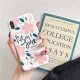 Ottwn Floral Flower Paint Phone Case For iPhone 6 Rose Daisy Green Leaves Cases Hard PC Full Back Cover For iPhone 6s 7 8 Plus