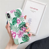 Ottwn Floral Flower Paint Phone Case For iPhone 6 Rose Daisy Green Leaves Cases Hard PC Full Back Cover For iPhone 6s 7 8 Plus