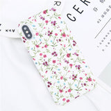 Ottwn Floral Flower Paint Phone Case For iPhone 6 Rose Daisy Green Leaves Cases Hard PC Full Back Cover For iPhone 6s 7 8 Plus