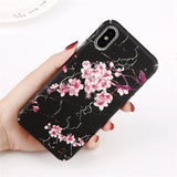 Ottwn Floral Flower Paint Phone Case For iPhone 6 Rose Daisy Green Leaves Cases Hard PC Full Back Cover For iPhone 6s 7 8 Plus