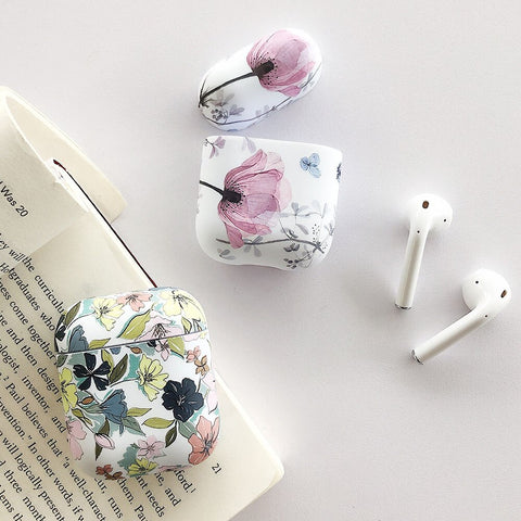 Art Flower Earphone Case For Apple Airpods 2 1 Air Pods Cases Cute Luminous Vintage Floral Cover For AirPod Protector Shell Gift
