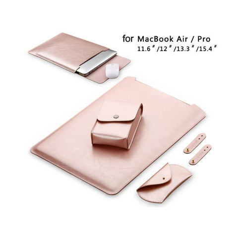 waterproof Notebook sleeve 11.6 12 13.3 15 15.4 inch leather Laptop bag pouch cover for macbook air pro 11 12 13 15 case SY001