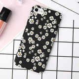 Ottwn Floral Flower Paint Phone Case For iPhone 6 Rose Daisy Green Leaves Cases Hard PC Full Back Cover For iPhone 6s 7 8 Plus