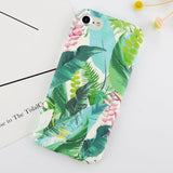 Ottwn Floral Flower Paint Phone Case For iPhone 6 Rose Daisy Green Leaves Cases Hard PC Full Back Cover For iPhone 6s 7 8 Plus